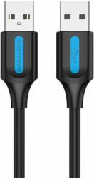 Vention COJBH USB Type-A apa - USB Type-A apa 2.0 Adat és töltő kábel - Fekete/Kék (2m) (COJBH)