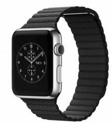 Apple Mybandz Apple Watch 42/44mm Apple Watch curea de ceas din piele magnetică neagră (APW421835) (APW421835)