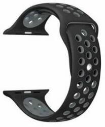 Apple Mybandz Apple Watch 42/44mm curea de ceas din silicon respirabil negru-gri (APW421311) (APW421311)