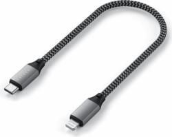 Satechi ST-TCL10M USB-C apa - Lightning apa Adat és töltő kábel - Asztroszürke (25cm) (ST-TCL10M)