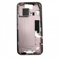 Apple iPhone 15 A2846, A3089 EU verzió középső keret, oldalgombokkal és sim kártya tartó tálcával, rózsaszín (gyári)