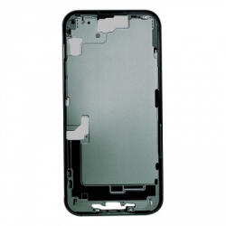 Apple iPhone 15 Plus A3093, A3094 EU verzió középső keret, oldalgombokkal és sim kártya tartó tálcával, fekete (gyári)
