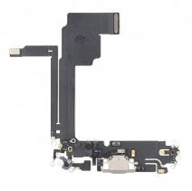 Apple iPhone 15 Pro Max töltő csatlakozós flex kábel, átvezető fólia (usb c) szürke, natural titanium, gyári
