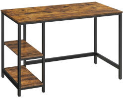 VASAGLE Íróasztal / számítógépasztal polcokkal - Vasagle Loft - 120 x 60 cm