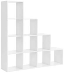 VASAGLE Design könyvespolc / tároló polc - Vasagle Loft - 130 x 130 cm (fehér)