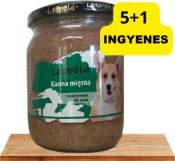 Leopold Leopold húsos takarmány zöldségekkel kutyáknak 6x500g (Jar)