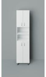 Standard fürdőszoba szekrény bútorlapos, mdf, álló, 4 ajtós, nyitott, SB60