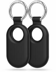  Fekete szilikon Samsung Galaxy Smarttag2 pánt - kulcstartó (2db) - tokgalaxis