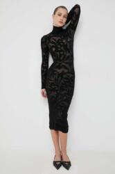Liviana Conti gyapjú ruha fekete, mini, testhezálló - fekete M