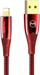 Mcdodo Cablu Shark Series Lightning Red (1.8m, 3A, led indicator, impletitura nylon)-T. Verde 0.1 lei/buc (CA-8064) - 24mag