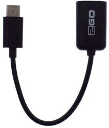 2GO Adaptor USB OTG Host-USB tip C 15cm Negru (795815) - 24mag