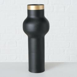 Boltze Home Vaza Varnjo, negru cu decor auriu, 30 cm (4020607872028)