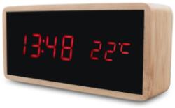  MeryStyle Digitális óra LED kijelzővel - Bambusz hatású - MS-496
