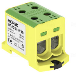 Morek Fővezeték sorkapocs 2x 95/2x95mm2 zöld/sárga OTL95-2 Morek MAA2095Y10 (2095Y10)