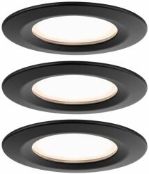 Paulmann 93081 LED Recessed Nova Plus Coin beépíthető lámpa, kerek, fekete, 2700K melegfehér, Coin foglalat, 470 lm, IP44 (93081)