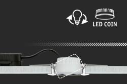 Paulmann 93076 LED Module Led Coin beépíthető lámpa, kerek, fehér, 3000K melegfehér, Coin foglalat, 370 lm (PAULMANN 93076)