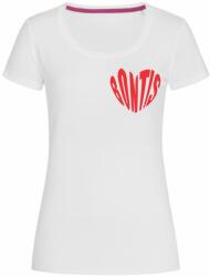 Bontis Női póló HEART - Fehér | 2XL (TRI-W-HEART-whi-XXL)
