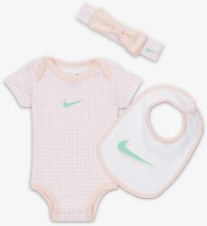 Nike pic-nike headband, bodysuit & bib 3-piece set 0-6m | Gyermek | Body | Rózsaszín | NN0976-AEM