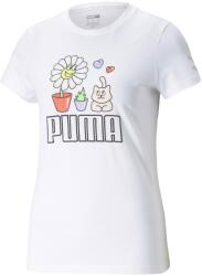 PUMA Graphic Tee Summer Streetwear Puma White S | Női | Pólók | Fehér | 532552-02