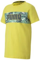PUMA Alpha Graphic Tee B 128 cm | Unisex | Pólók | Zöld | 581268-27