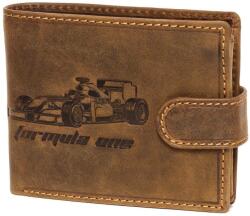GreenDeed Forma1 mintás barna férfi bőr pénztárca (A2AR08/T BROWN)