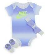 Nike ombre stripe headband, bodysuit & bib 3-piece set 0-6 m | Gyermek | Body | Lila | NN0851-P3F