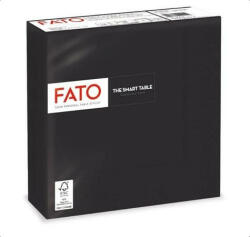 FATO Szalvéta, 1/4 hajtogatott, 33x33 cm, FATO "Smart Table", fekete (KHT1059) - bestoffice