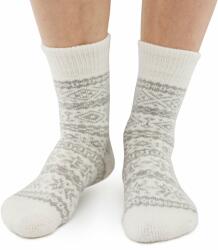 Vlnka Merinó birkagyapjú zokni norvég mintával - szürke méret 35-37