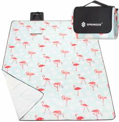 Springos PreHouse Piknik takaró 130 x 170 cm - flamingók II