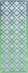 Esschert Design Geometria mintás kétoldalú kültéri szőnyeg, zöld, 197 x 72 cm (OC50)