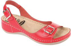 LEDI Anatomic Női bőr szandál 408/24, piros, csatos (ORH511786)