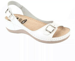 LEDI Anatomic Női bőr szandál 408/18, fehér, csatos, munkavédelmi is (ORH949542)