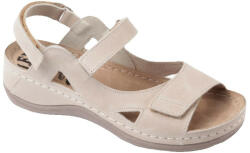LEDI Anatomic Női bőr szandál 435/OR48, bézs nubuk, 3 tépőzáras (ORH814564)