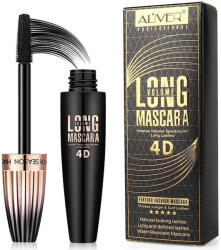ALIVER Mascara 4D Aliver Professional Long Volume, Rezistenta de lunga durata, Negru, 10 ml