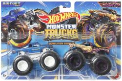 Mattel Hot Wheels Monster Truck Set 2 Masini Scara 1 La 64 Bigfoot Si Samson (MTFYJ64_HWN59) - etoys