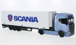 Bburago Tir Scania S730 Highline blue / white cu container lungime 40 cm1/43 (24750)