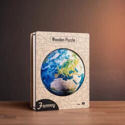  Föld bolygó fa puzzle L Prémium fa doboz