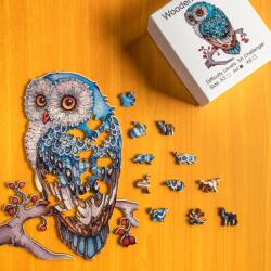 Rejtélyes bagoly fa puzzle L Papír doboz