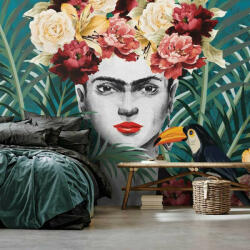 Consalnet Frida Kahlo portré trópusi mintával fotótapéta - fototapeta - 45 990 Ft