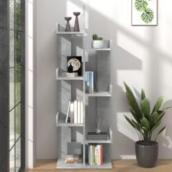 vidaXL Bibliotecă, gri beton, 48x25, 5x140 cm, PAL (808913) - comfy