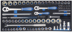 King Tony 77 részes 1/4"&3/8" &1/2" dugókulcs készlet EVA 9-9077CRV (9-9077CRV)