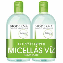 BIODERMA Sébium H2O arc és sminklemosó micellás víz duo csomag 2x500 ml