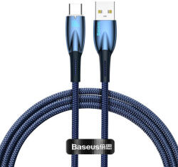 Baseus Cablu de date rapid USB la USB-C Baseus Glimmer Series, 100W, 1m (Albastru) CADH000403