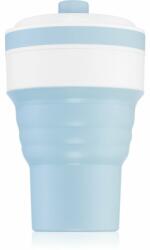 KidPro Collapsible Mug bögre szívószállal Blue 350 ml