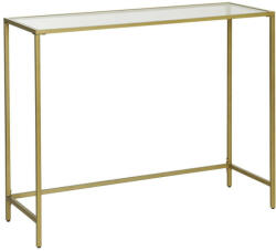 SONGMICS Konzolasztal / tálaló asztal /üvegasztal Vasagle - 100 cm (arany) (LGT26G)