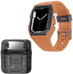 Lito Husa pentru Apple Watch 4 / 5 / 6 / SE / SE 2 / 7 / 8 / 9 (44mm/45mm) + Curea - Lito Sport RuggedArmor (LS005) - Orange (KF2316200) - pcone
