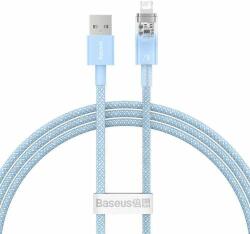 Baseus Cablu de incarcare rapida USB la Lightning, Baseus, Explorer Series, 2.4A, 1m, Albastru (CATS010003) (CATS010003)
