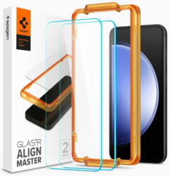 Spigen Folie de protectie Ecran Spigen Align Master pentru Samsung Galaxy S23 FE, Sticla Securizata, Full Glue, Set 2 bucati, 2.5D AGL06986 (AGL06986) - pcone