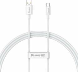 Baseus Cablu de date, Baseus, USB/USB-C, 100 W, 1 m, Alb (P10320102214-01)