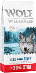 Wolf of Wilderness Wolf of Wilderness 12 + 2, 4 kg gratis! 14, 4 - fără cereale Blue River Somon